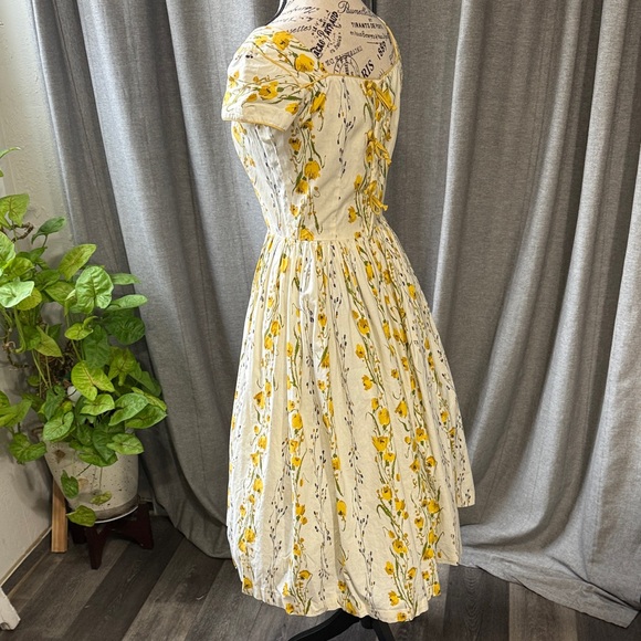 Jerry Gilden 1950s Yellow Day Midi Dress - Picture 9 of 10